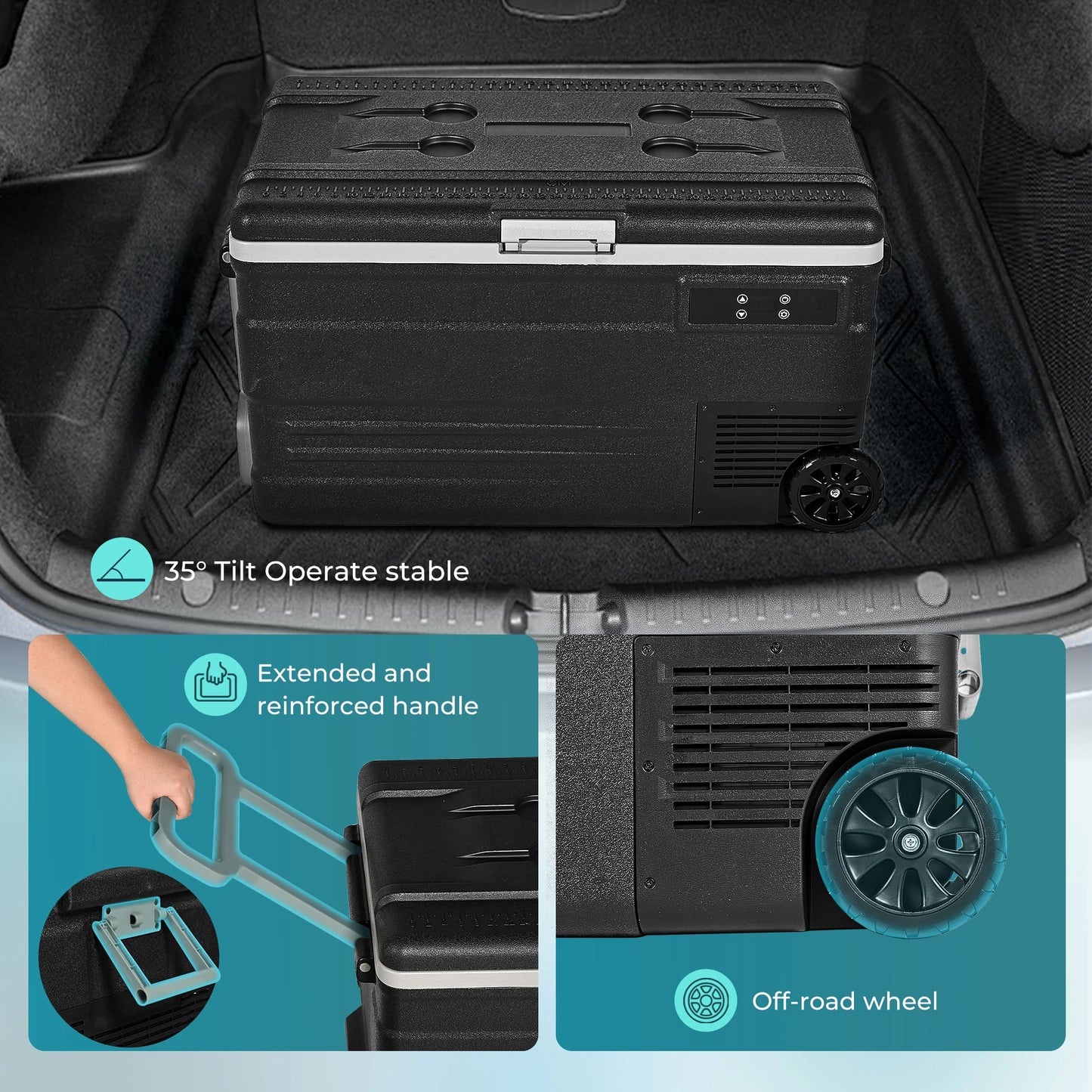 Simzlife 75L Portable Car Refrigerator Compressor Fridge Freezer Cooler Ice Box for Camping Fishing Truck Boating