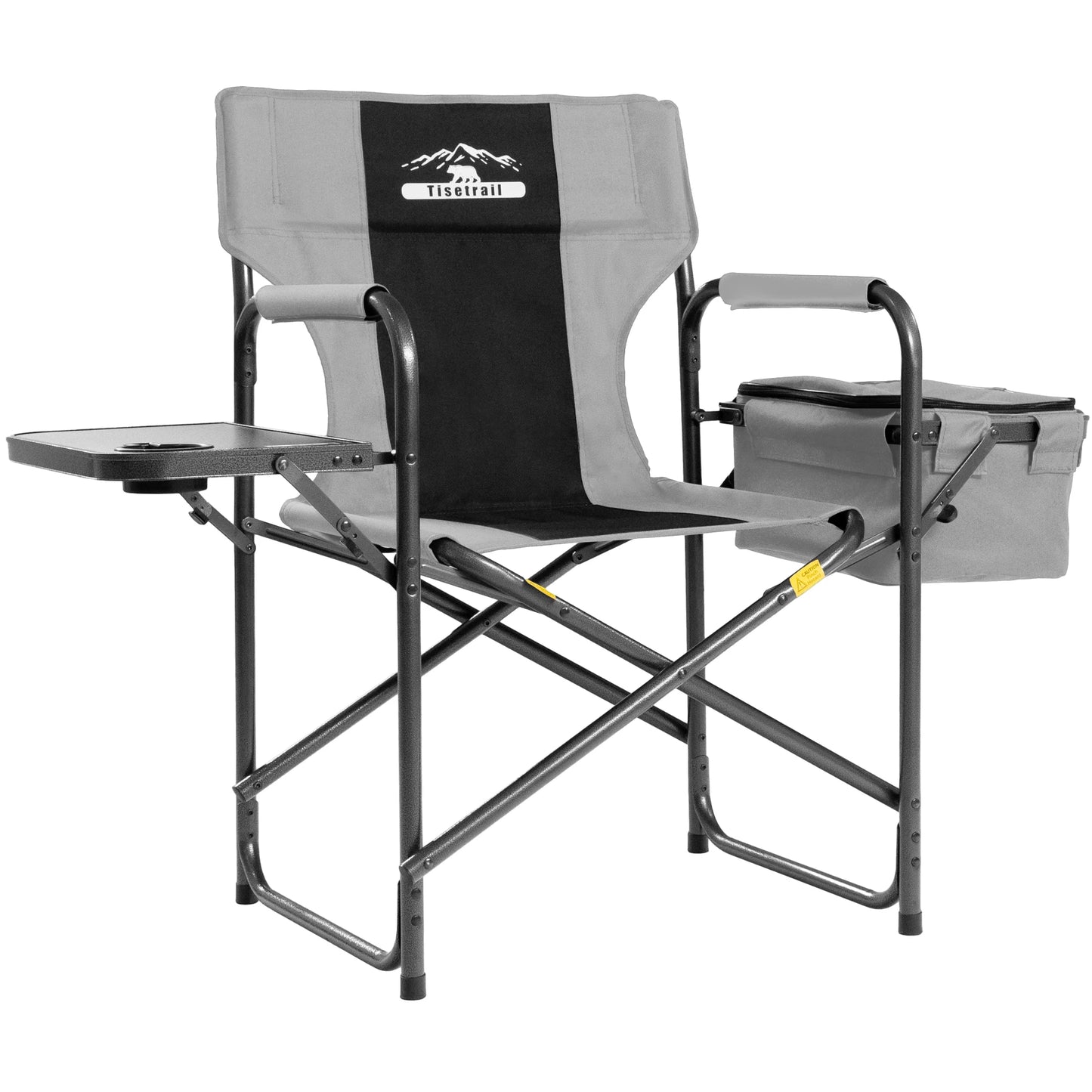 Tisetrail Director Camping Chair with Cooler Bag and Foldable Side Tray Outdoor Lawn Chair