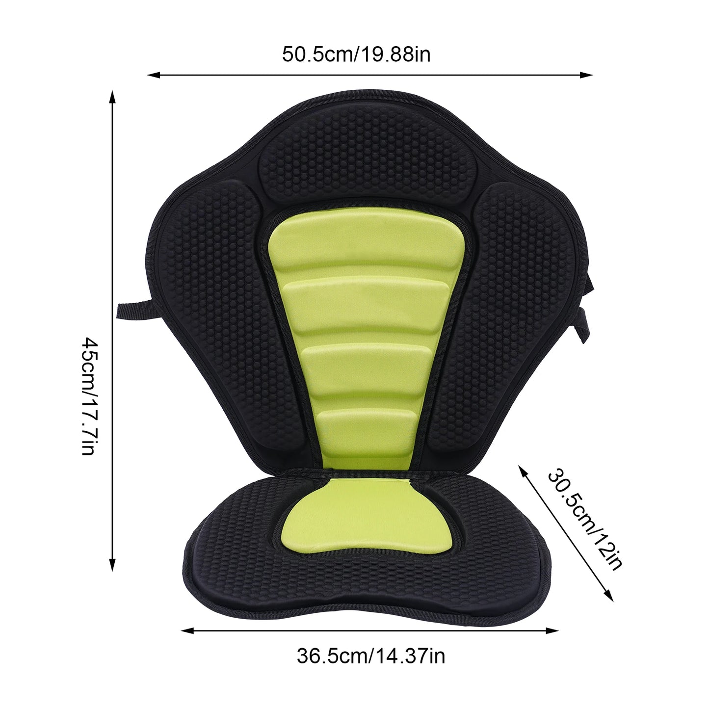 Padded Deluxe Kayak Seat Backpack Bag Adjustable Canoe Backrest with Storage Bag