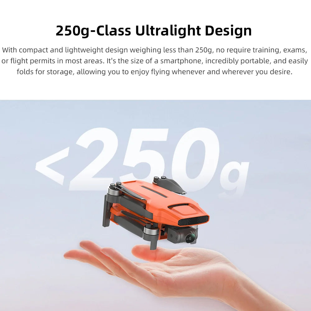 FIMI Mini 3 4K GPS Drone with 3 Axis Gimbal 249g 4K 60FPS 48MP 9KM Transmission 64 Minute Flight Time Super Night Video Auto Return