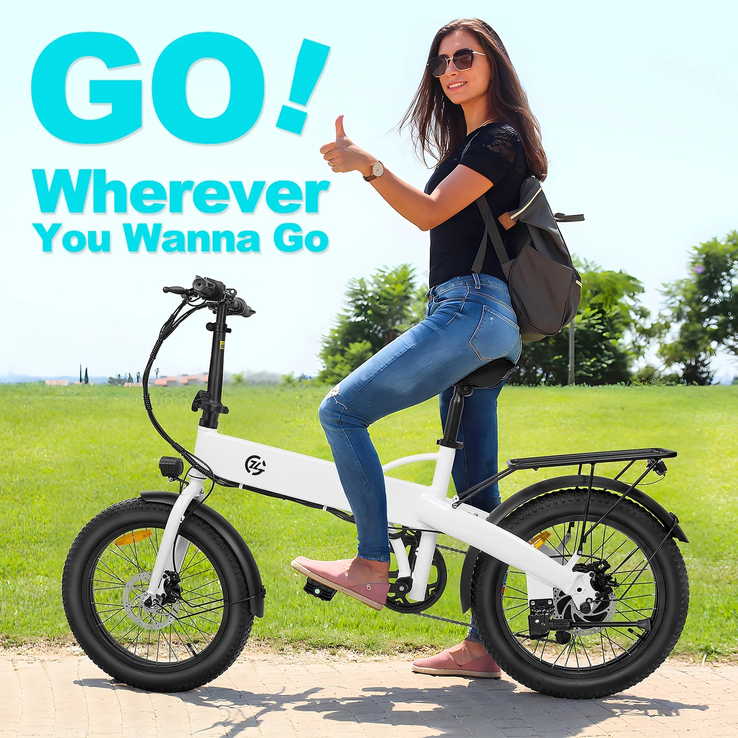 500W Adult Folding Electric Bicycle with 20 Inch Tires 48V 7.8Ah Max Speed 30-50Km/h 43 Miles Range Mini City Rider