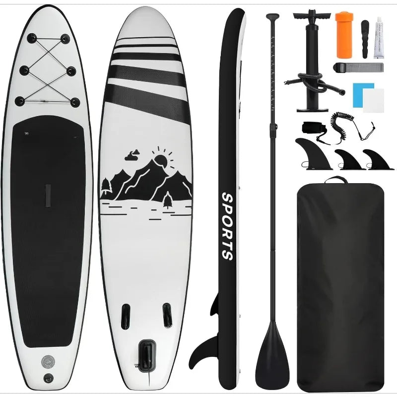 Inflatable Stand Up Paddle Board Ultra Light 10 Feet by 30 Inches by 6 Inches with Premium SUP Accessories Kit Adjustable Paddle and Anti Slip EVA Deck