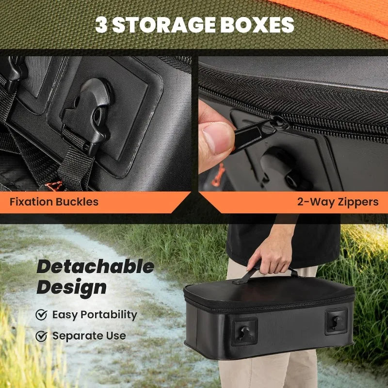 Inflatable Float Tube Fishing Belly Boat with Fish Ruler Pump Storage Bag Adjustable Straps for Angling