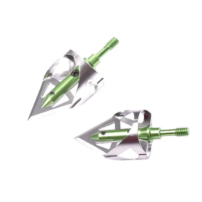 3 Pieces Hunting Broadheads 360 Cutting Archery Broadhead 100 Grain Screw-in Arrow Tip