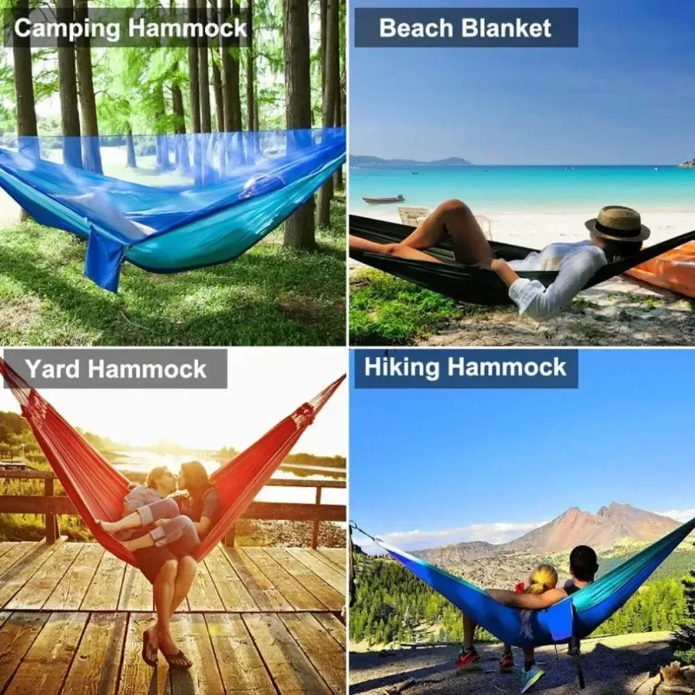 Camping Hammock with Mosquito Net and Sleeping Tent Lightweight Portable Outdoor Furniture for Garden