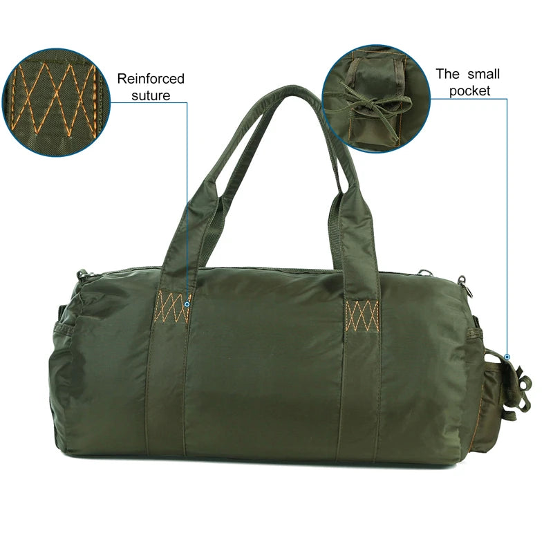 LQARMY Tactical Parachute Sport Duffle Bag 1000D Nylon Outdoor Travel Belt Bag Camping Crossbody Bag