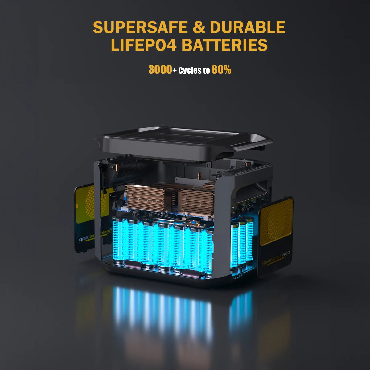 VTOman FlashSpeed 1500 Portable Power Station 1548Wh LiFePO4 Battery 3000W Peak for Outdoor Camping RV Home Energy Power