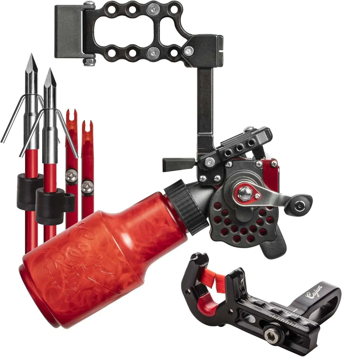 Winch Pro Reel Fishing Kit Ultimate Bowfishing Bundle with 25 Yards of 250 Lbs Line