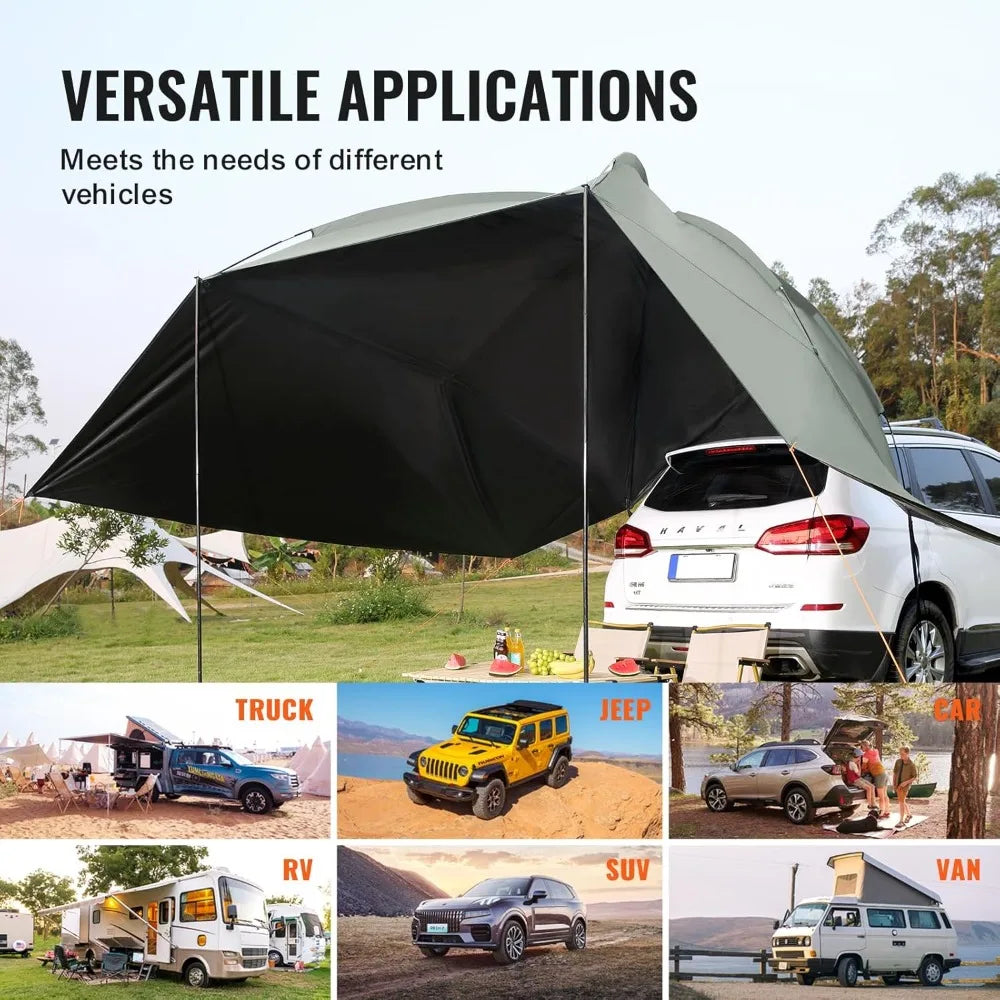 Versatility Camping Tent Moonshade Awning Auto Canopy with UV50 Protection and PU3000mm Water Resistance