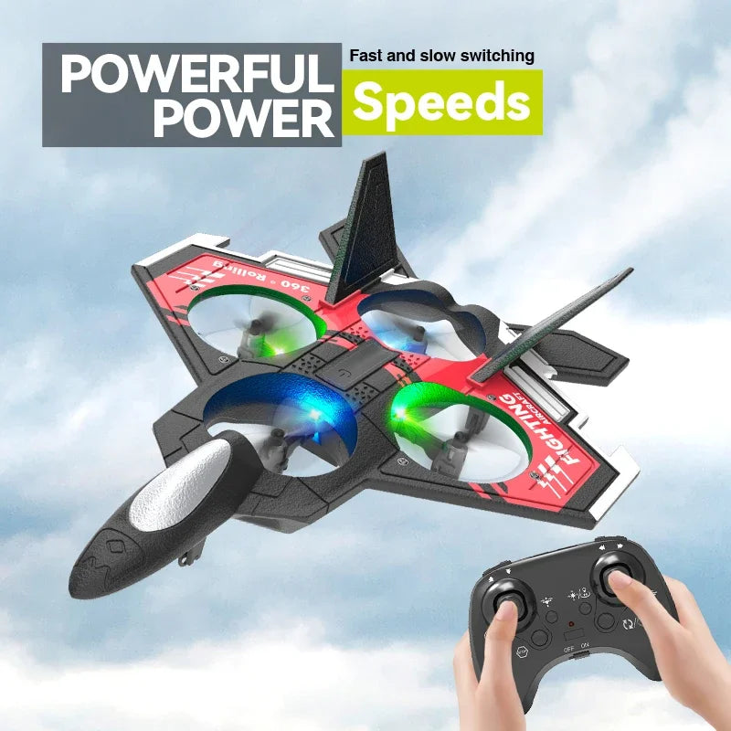 S98 RC Foam Aircraft Toy Remote Control Fixed Height Stunt Drone Anti Collision Fighter Kids Toy