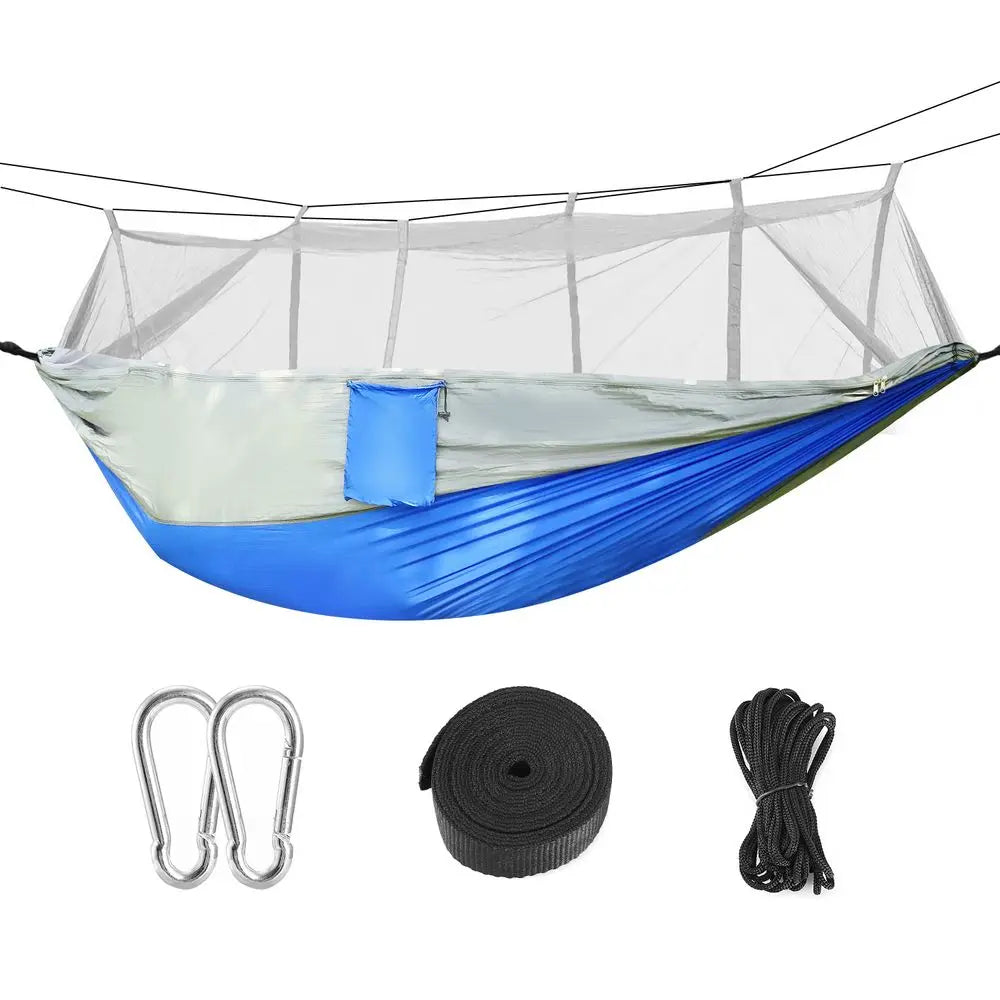 Camping Hammock With Mosquito Net Portable Double Hammock Tent for Two People With Straps Outdoor Garden Hammocks