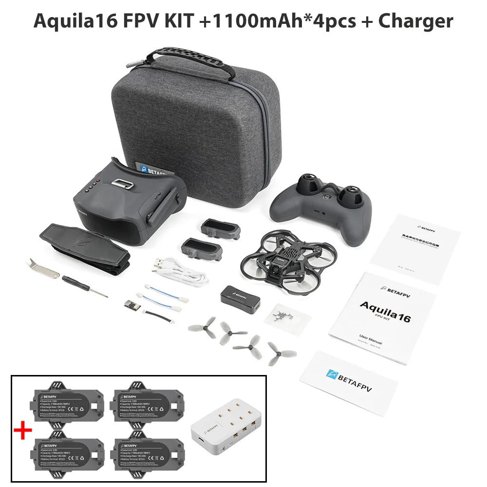 Betafpv Aquila16 FPV Kit with 720p HD Camera and 1100mAh Battery Ship from US Warehouse