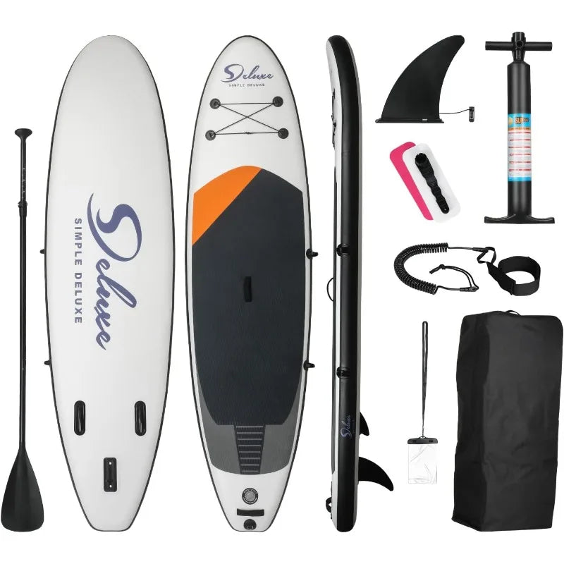 Inflatable Stand Up Paddle Board Simple Deluxe Premium SUP for All Skill Levels Pink Paddle Boards for Adults and Youth