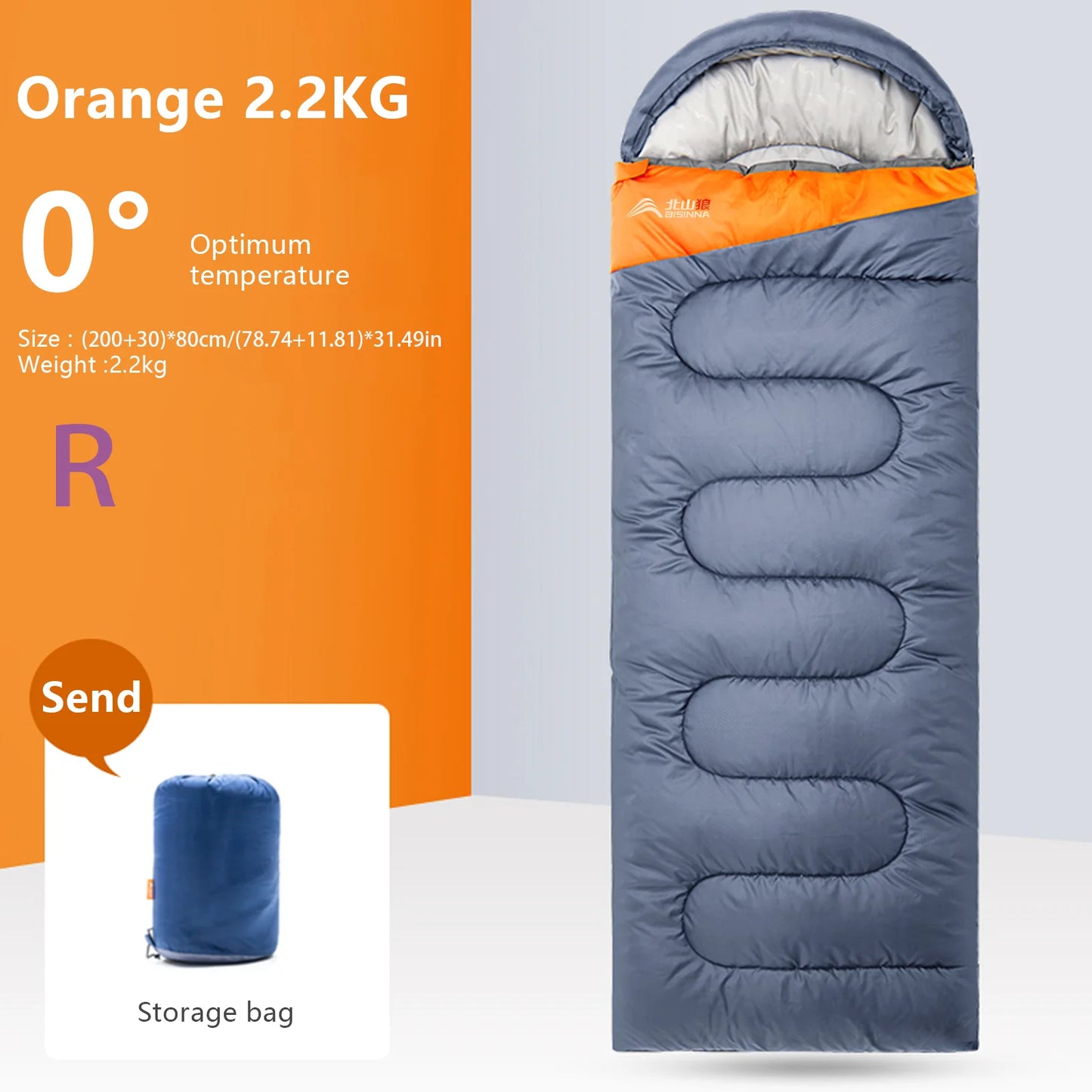 BISINNA Ultralight Waterproof Camping Sleeping Bag Warm Envelope Backpacking for Adults Hiking and Traveling