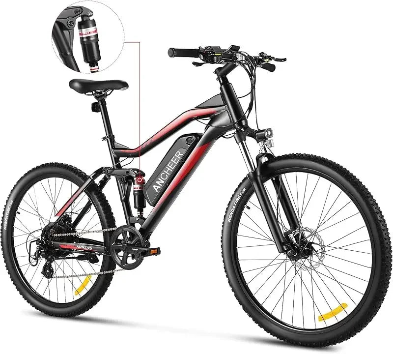 Q2XAANCHEER Electric Bike for Adults Peak 750W Ebike 60 Miles Range 48V 499Wh Battery 27.5 Inch Fast Charge