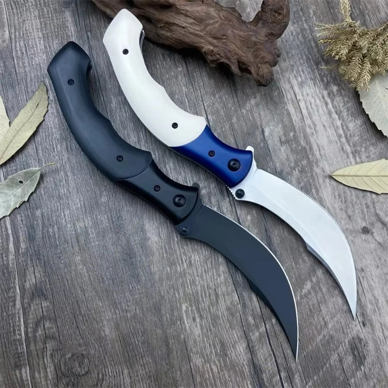 CR 7471 Folding Pocket Knife 8Cr13Mov Blade Resin Wooden Handle Camping Outdoor Hunting Self Defense Survival EDC Tool