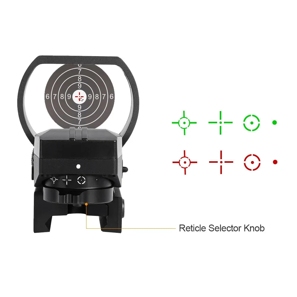SRO Mini Red Dot Sight Tactical Optics 20mm Rail Compatible Hunting Riflescope for Glock