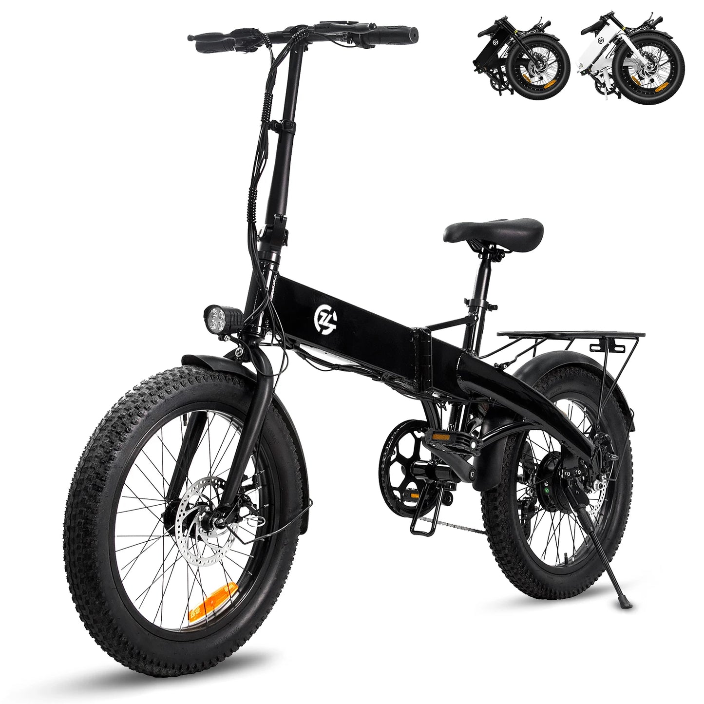 500W Adult Folding Electric Bicycle with 20 Inch Tires 48V 7.8Ah Max Speed 30-50Km/h 43 Miles Range Mini City Rider