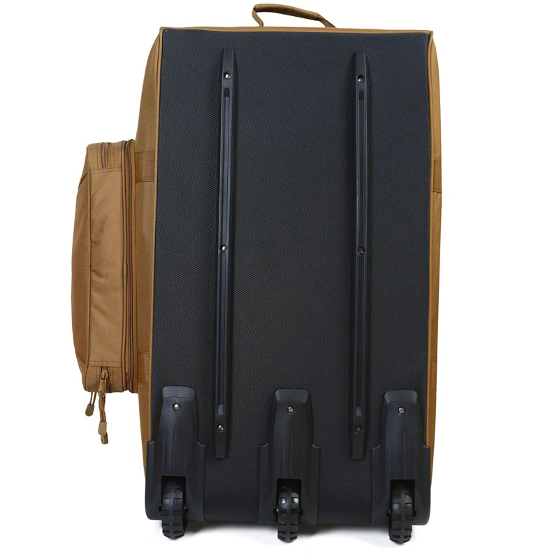 Large Capacity Military Tactical Travel Bag Wheeled Deployment Trolley Duffel Bag Heavy Duty Camping Hiking Running Trekking