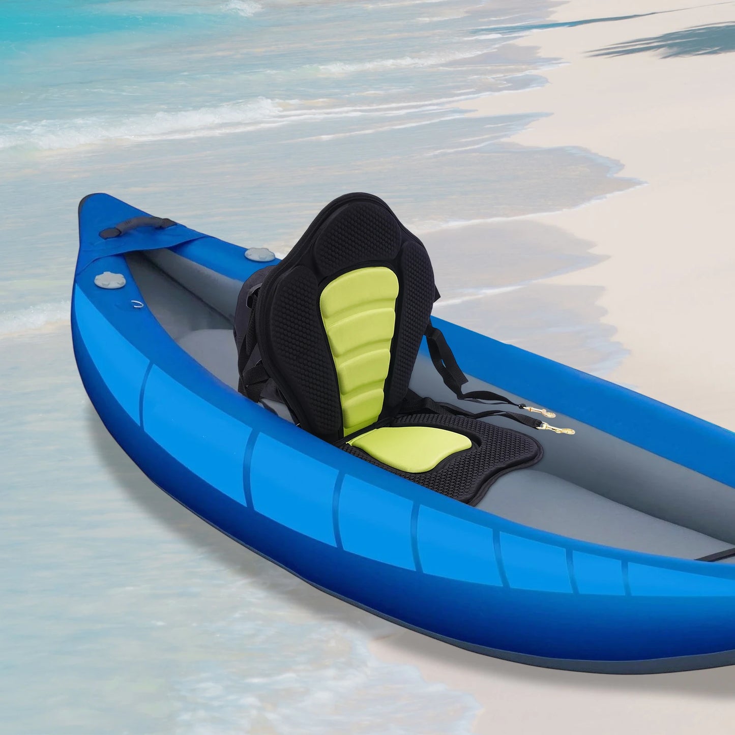 Padded Deluxe Kayak Seat Backpack Bag Adjustable Canoe Backrest with Storage Bag
