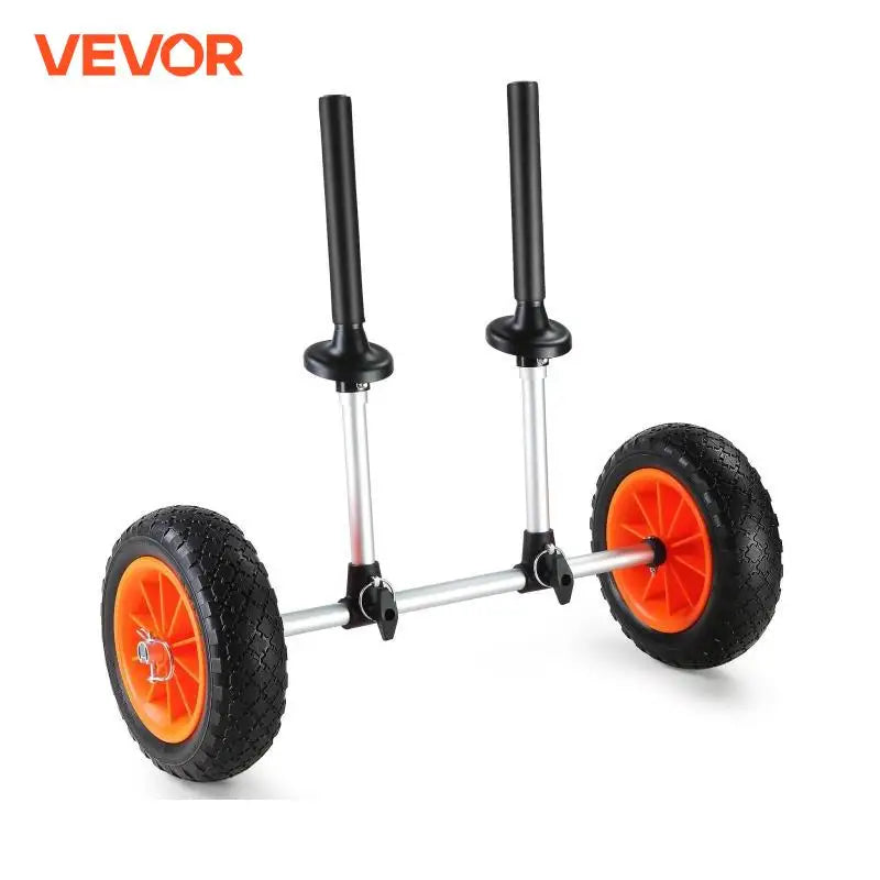VEVOR Heavy Duty Kayak Cart Detachable Canoe Trolley Cart with 10 Inch Solid Tires Adjustable Width and Top Foam Protection