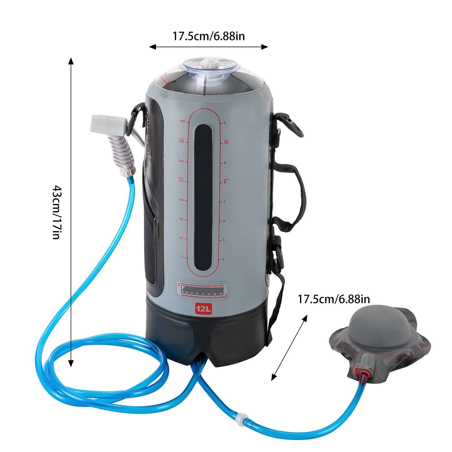 Outdoor Solar Bath Bag Foldable Portable Camping Shower Hiking Equipment