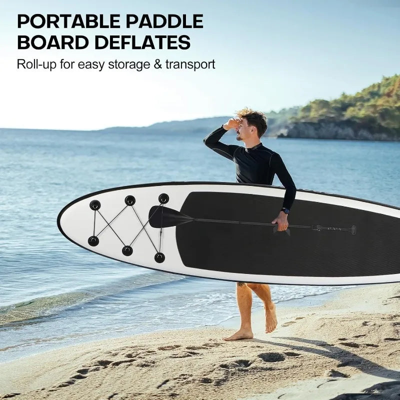 Inflatable Stand Up Paddle Board Ultra Light 10 Feet by 30 Inches by 6 Inches with Premium SUP Accessories Kit Adjustable Paddle and Anti Slip EVA Deck