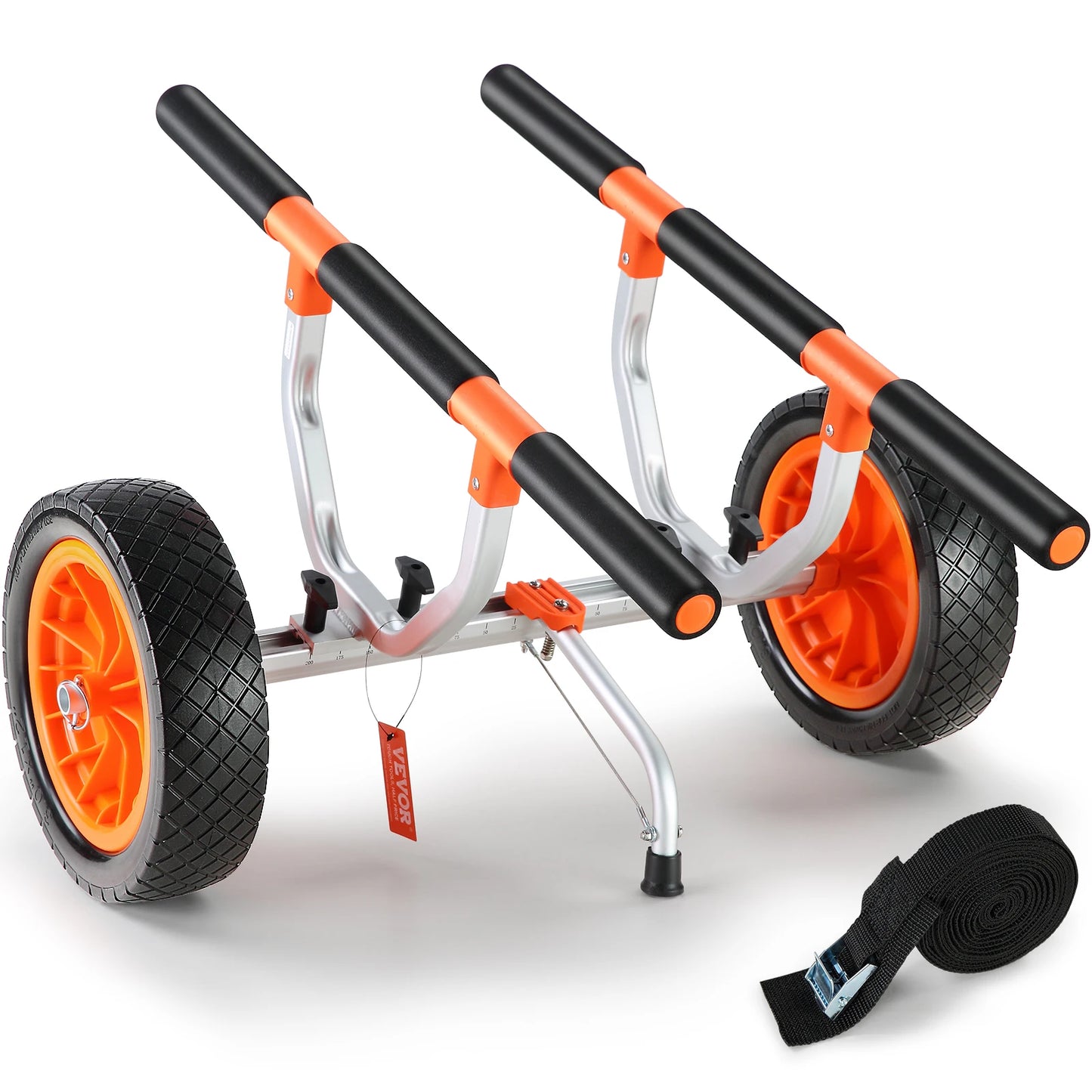 VEVOR Kayak Cart 450 Pounds Detachable Canoe Trolley Cart with 12 Inch Tires Adjustable Width for Paddleboards Float Mats Jon Boats