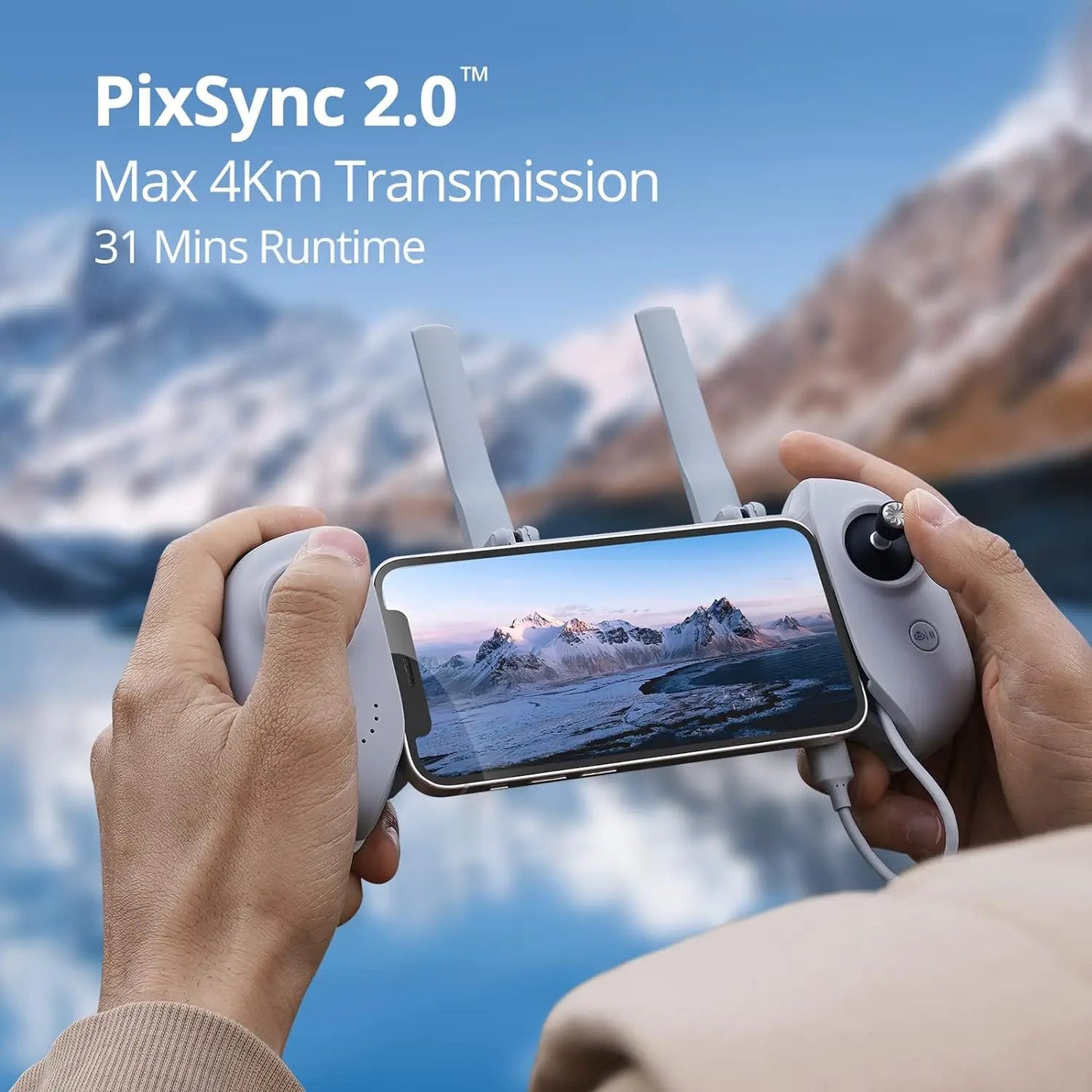Potensic ATOM SE Drone Under 249g with GPS Auto Return Single Axis Gimbal EIS 4K HD Video Recording and Follow Me Feature