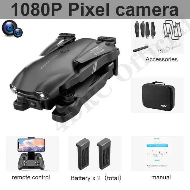 4DRC New Mini Drone With Wide Angle HD 4K 1080P Dual Camera WiFi FPV RC Foldable Quadcopter Gift Toys