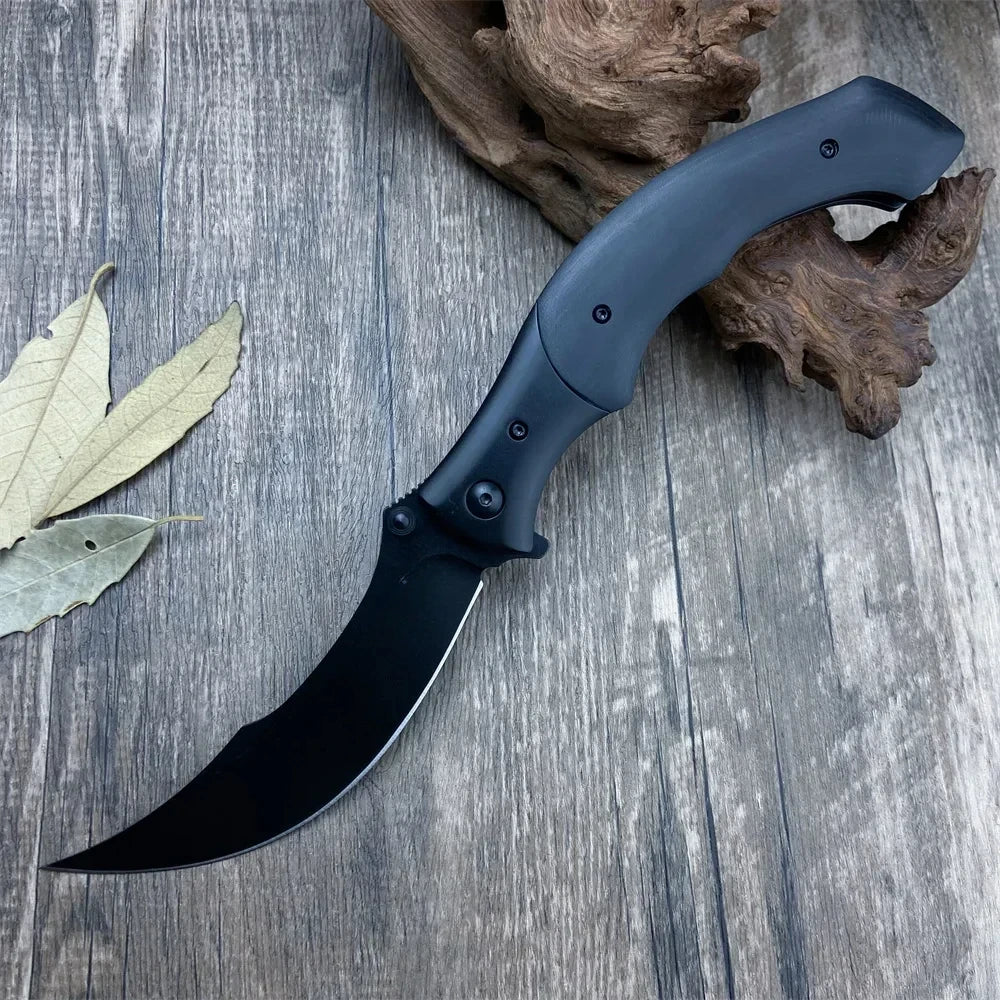 CR 7471 Folding Pocket Knife 8Cr13Mov Blade Resin Wooden Handle Camping Outdoor Hunting Self Defense Survival EDC Tool
