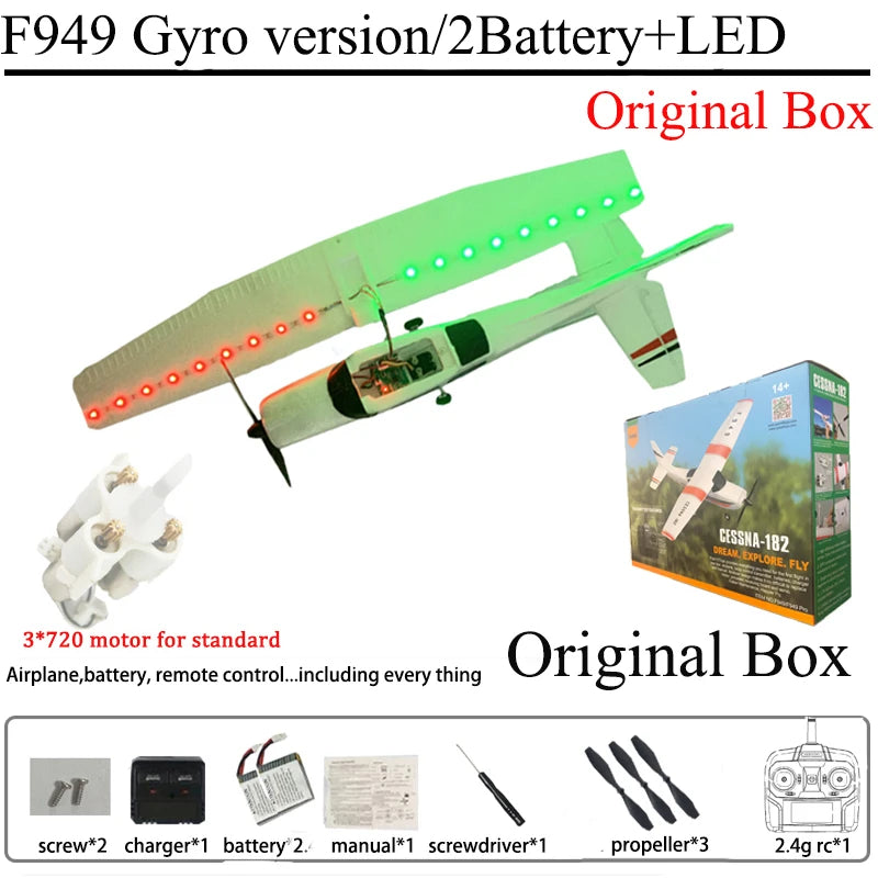 Wltoys F949 2.4G 3D6G 3Ch RC Airplane Fixed Wing Plane Outdoor Toy Drone RTF Upgrade Version With Digital Servo And Gyroscope