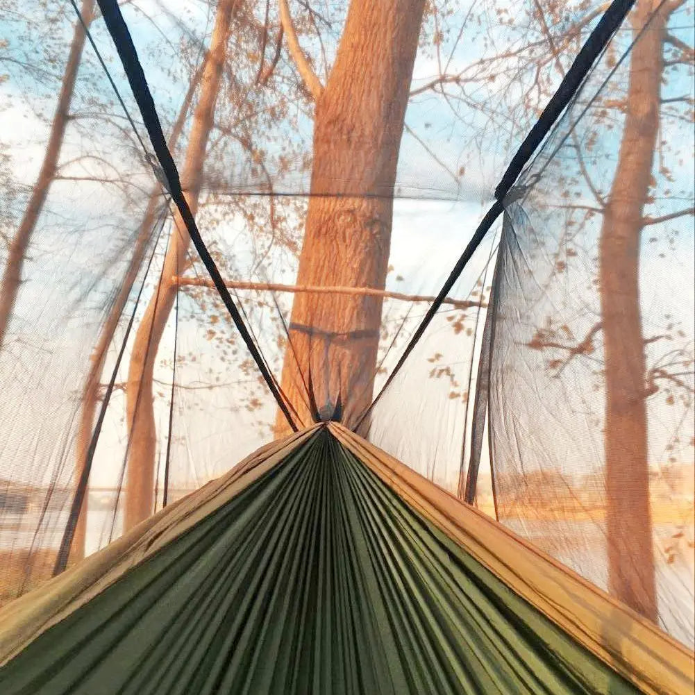 Camping Hammock With Mosquito Net Portable Double Hammock Tent for Two People With Straps Outdoor Garden Hammocks