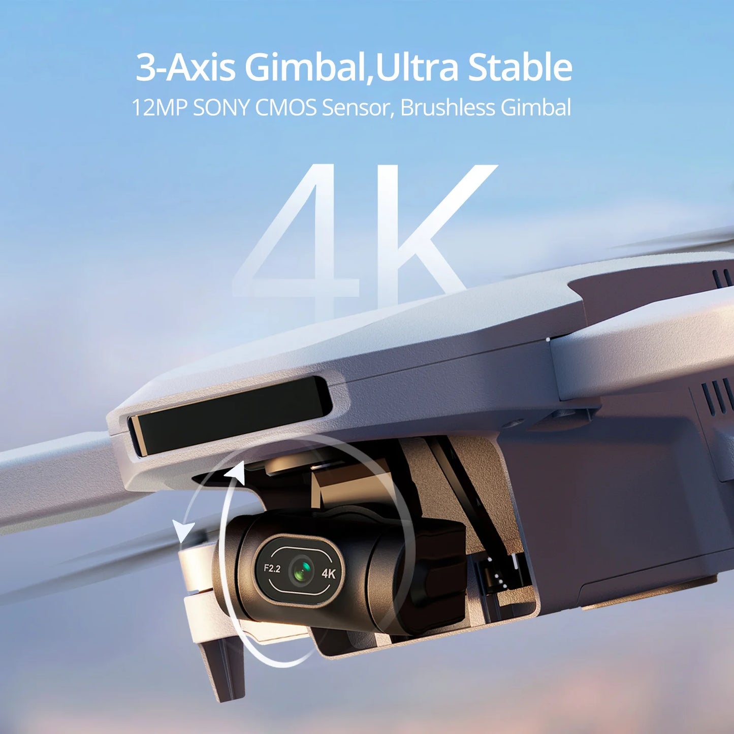 Potensic C0 Mini Drone 3 Axis Gimbal 6KM GPS 4K Professional Camera Quadcopter for Travel Gifts