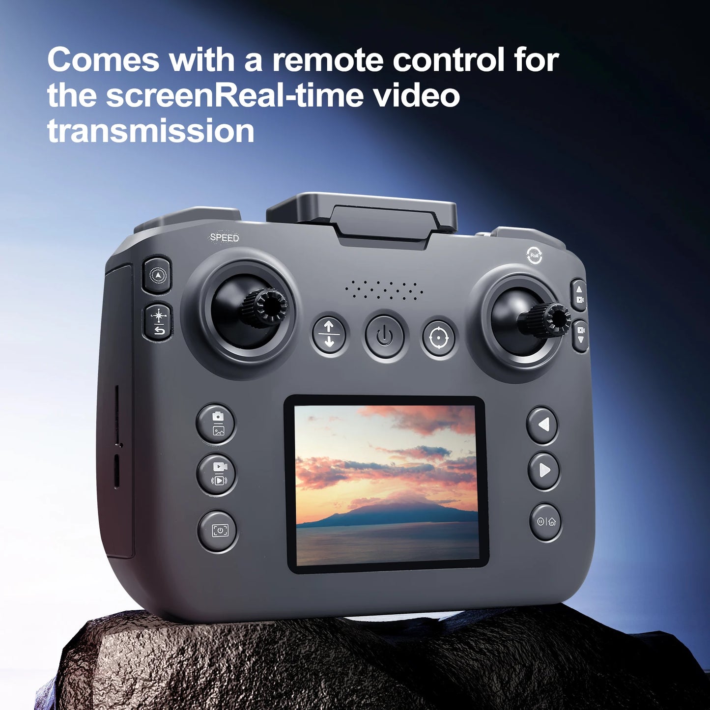 Long Endurance Brushless Drone Dual Cameras Brushless Motor Foldable Quad Obstacle Avoidance 5.9 Inch LCD Remote Controller