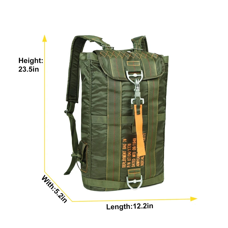 Durable All Purpose Backpack Lightweight Carryall Parachute Bag For Outdoor Hunting Hiking School Travel