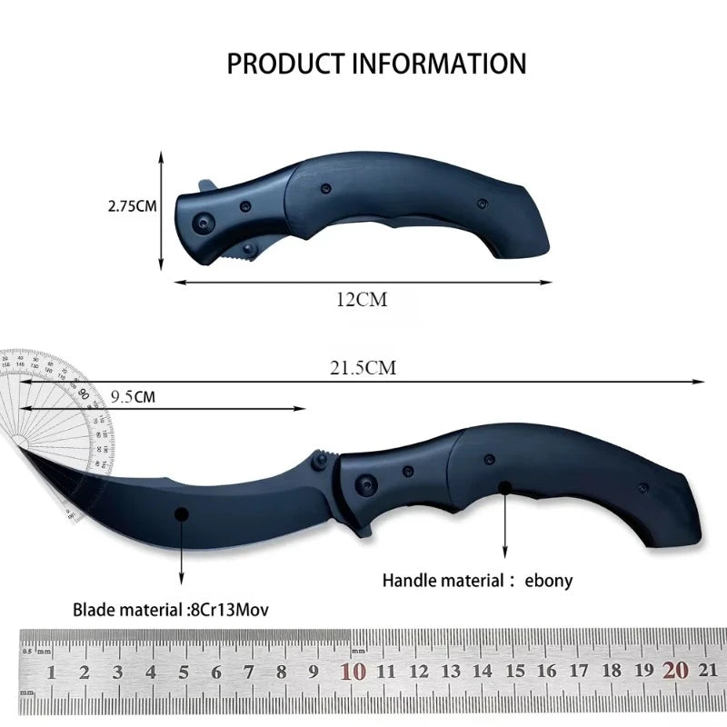 CR 7471 Folding Pocket Knife 8Cr13Mov Blade Resin Wooden Handle Camping Outdoor Hunting Self Defense Survival EDC Tool