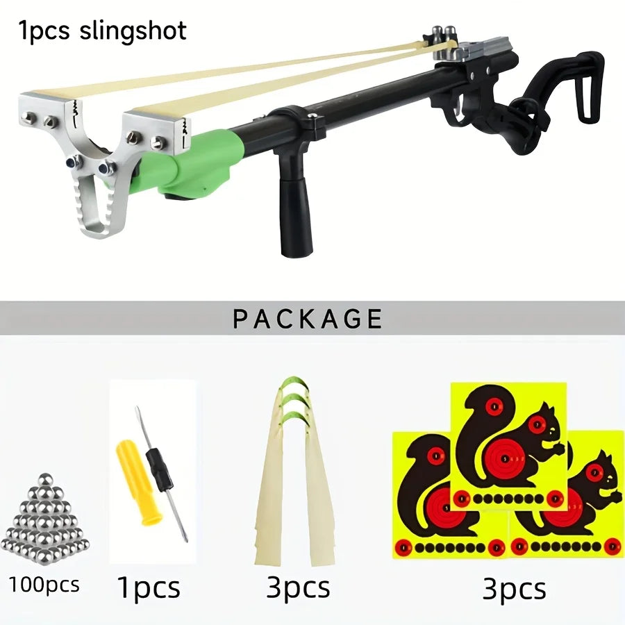 Powerful Trigger Long Rod Slingshot Precise Hunting Catapult Outdoor Practice Shooting Accessory Launcher