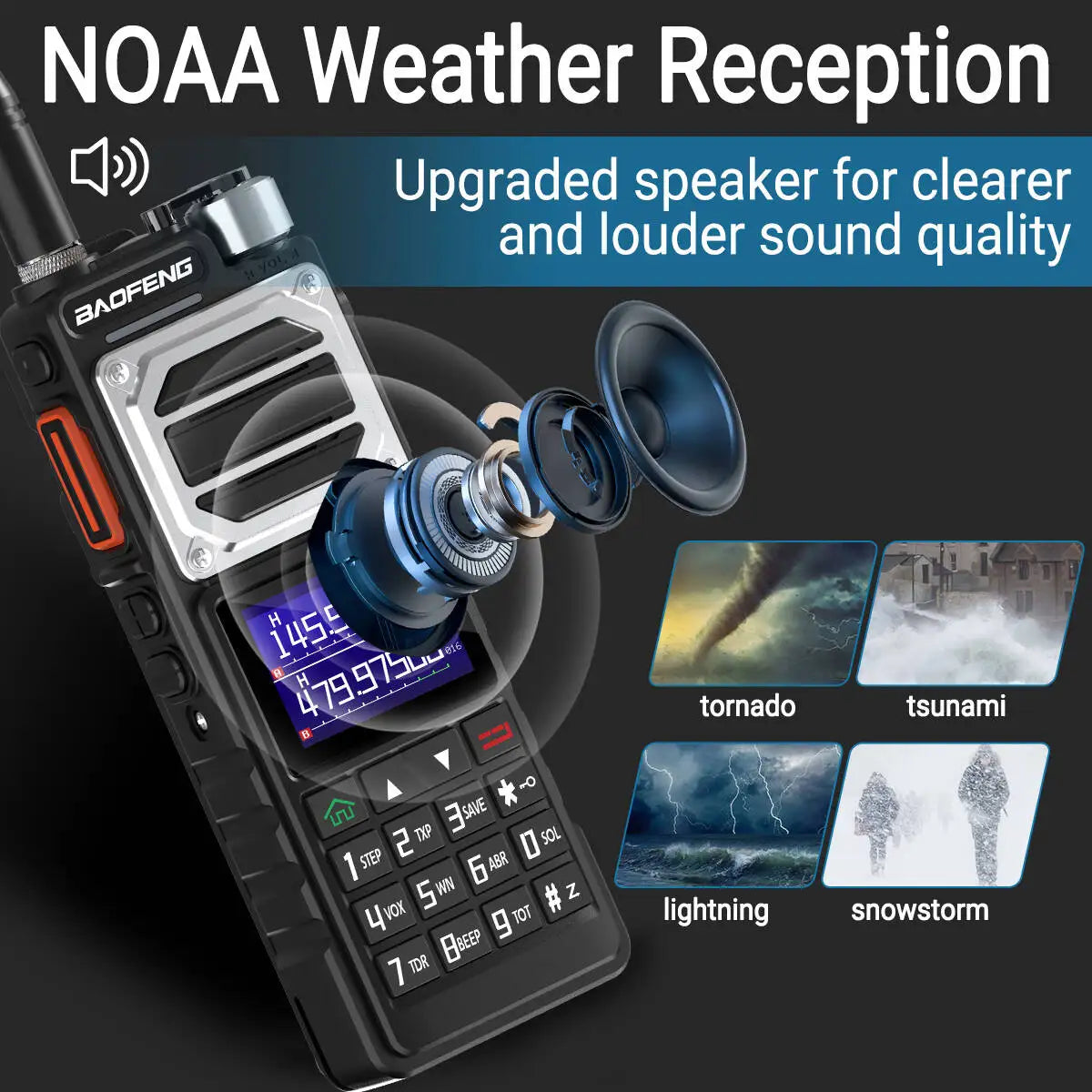 Baofeng UV-25 Air Band Walkie Talkie Multi Band Wireless Frequency Copy Type C Charger Long Range High Power NOAA Two Way Radio