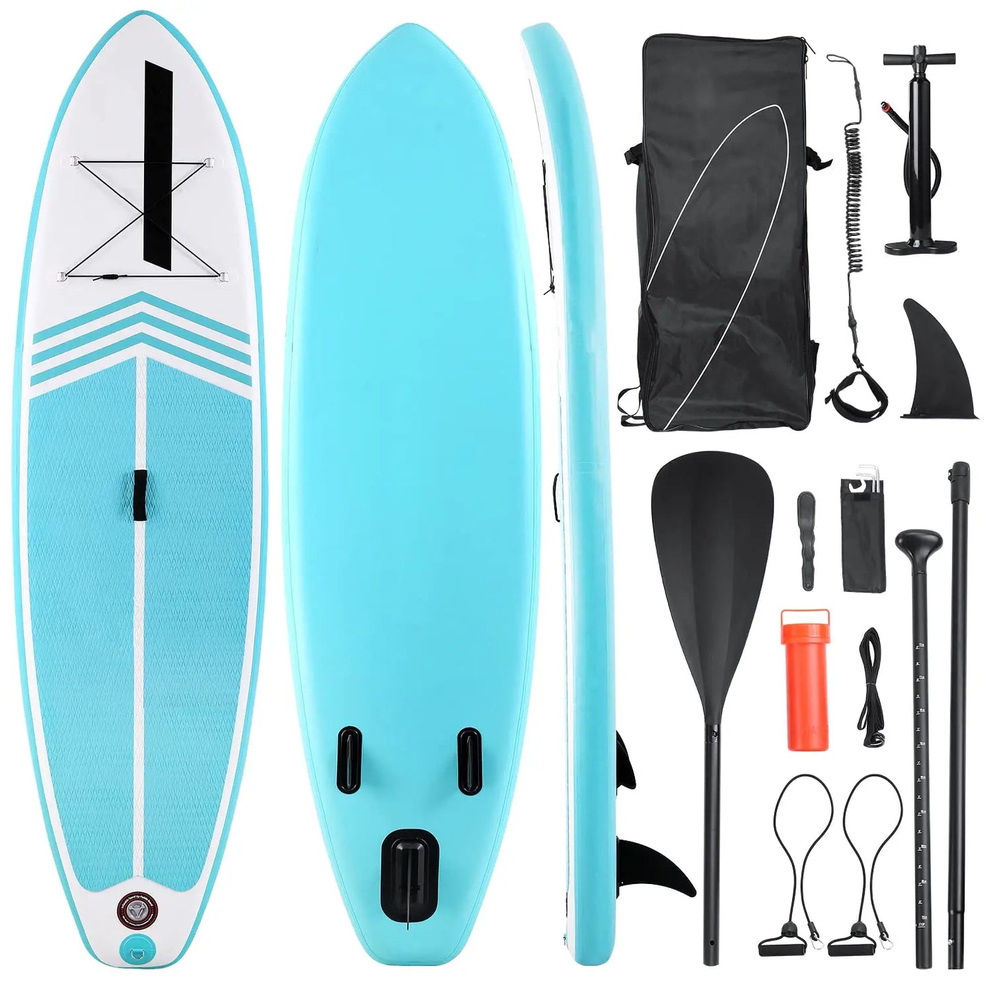 Inflatable Stand Up Paddle Board SUP with Paddleboard Accessories Triple Action Pump Fishing Green