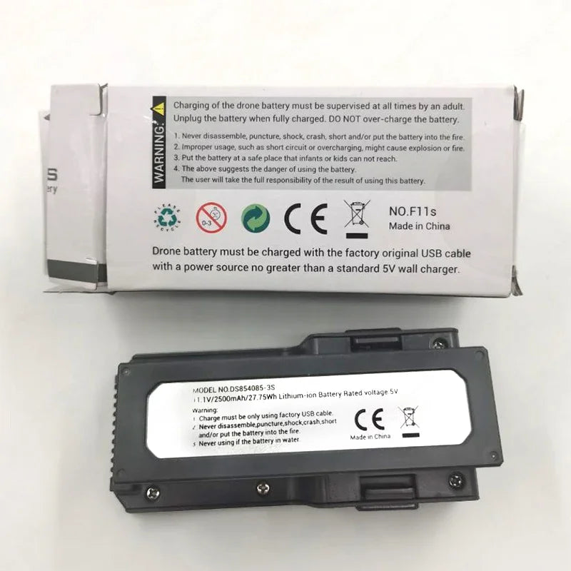 For SJRC F11S 4K Drone Battery 11.1V 2500mAh Li-ion Compatible with SJRC F11 4K Pro