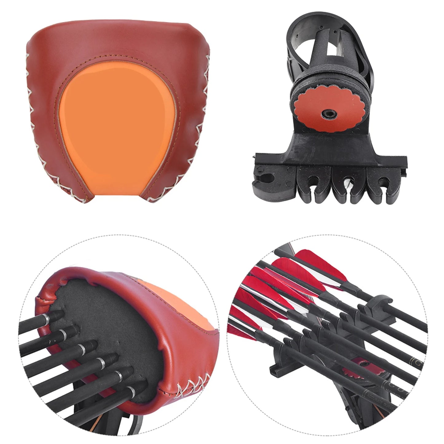 Quick Release 6 Arrows Archery Quiver Arrow Storage Box Accessory for Recurved Bow Outdoor Hunting Quiver Holder