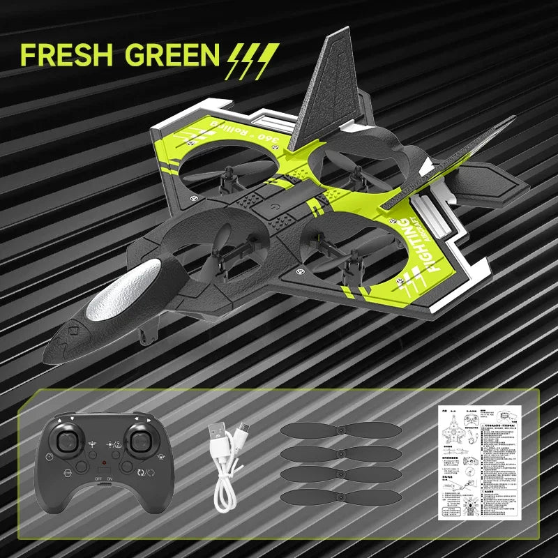 S98 RC Foam Aircraft Toy Remote Control Fixed Height Stunt Drone Anti Collision Fighter Kids Toy