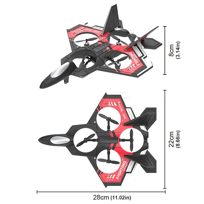 S98 RC Foam Aircraft Toy Remote Control Fixed Height Stunt Drone Anti Collision Fighter Kids Toy
