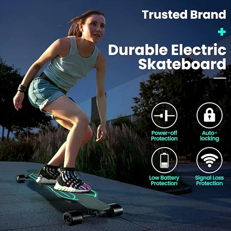 Electric Skateboards Longboards Dual Drive Electric Scooter for Adults and Teens with Remote Control and Charger