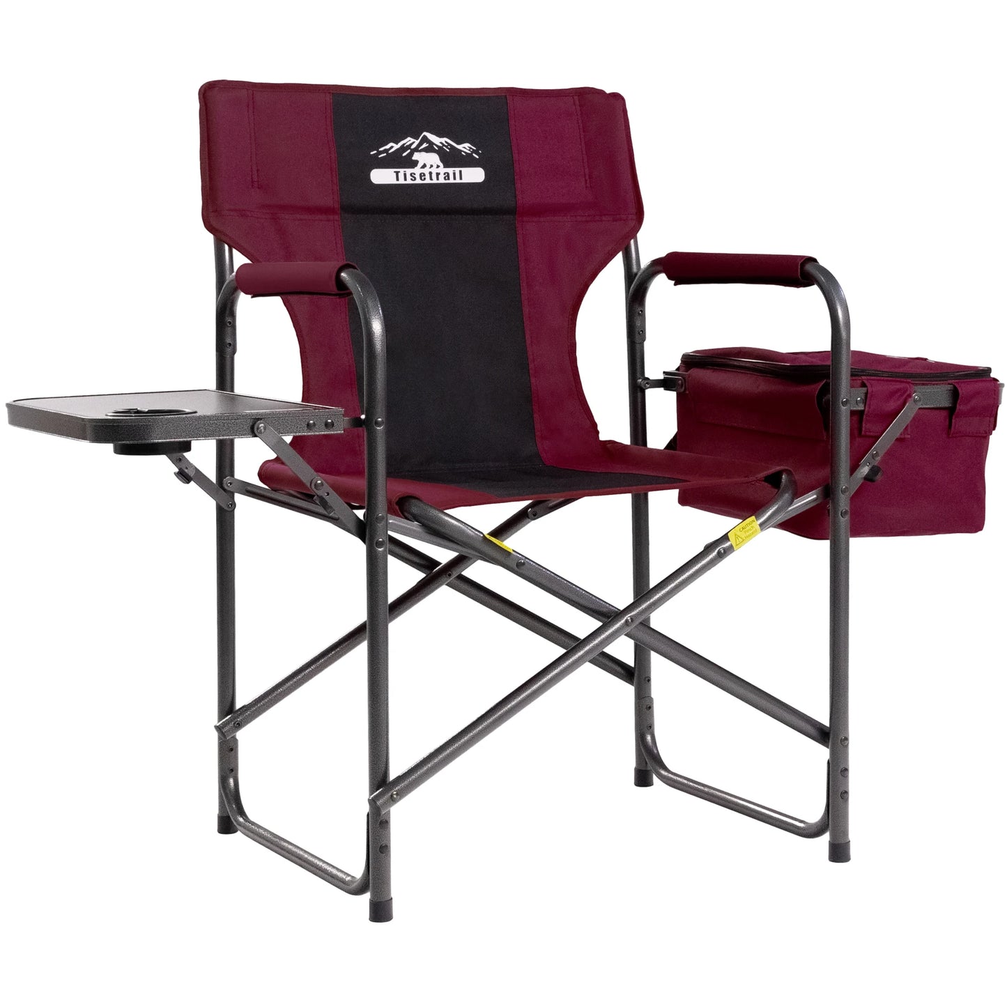 Tisetrail Director Camping Chair with Cooler Bag and Foldable Side Tray Outdoor Lawn Chair