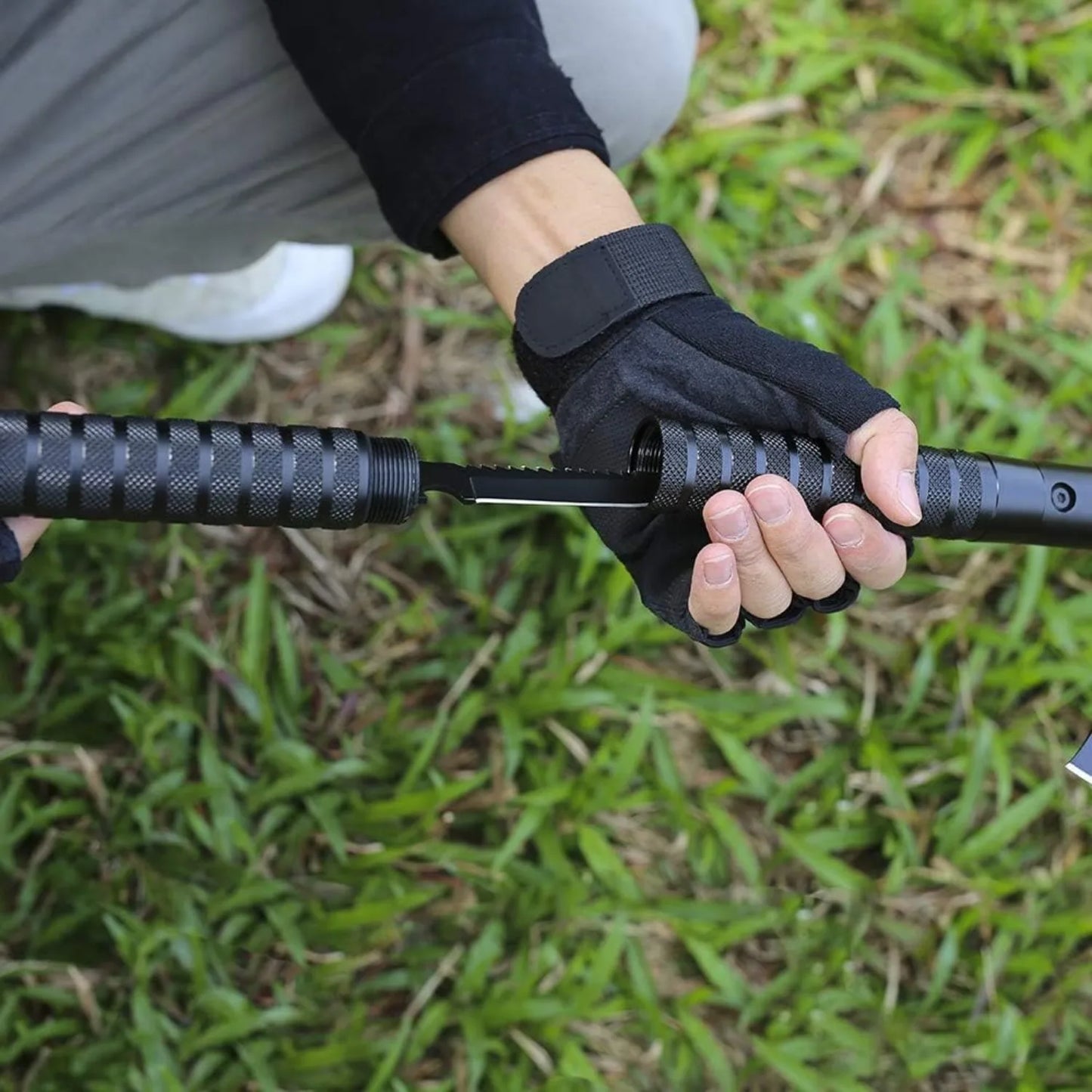 Tactical Folding Survival Axe with Hammer and Nylon Sheath Multifunctional Camping Hatchet for Hiking Hunting Outdoor Survival Gear