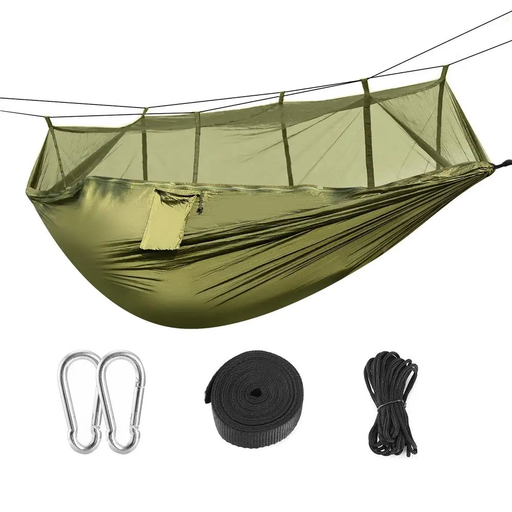 Camping Hammock With Mosquito Net Portable Double Hammock Tent for Two People With Straps Outdoor Garden Hammocks