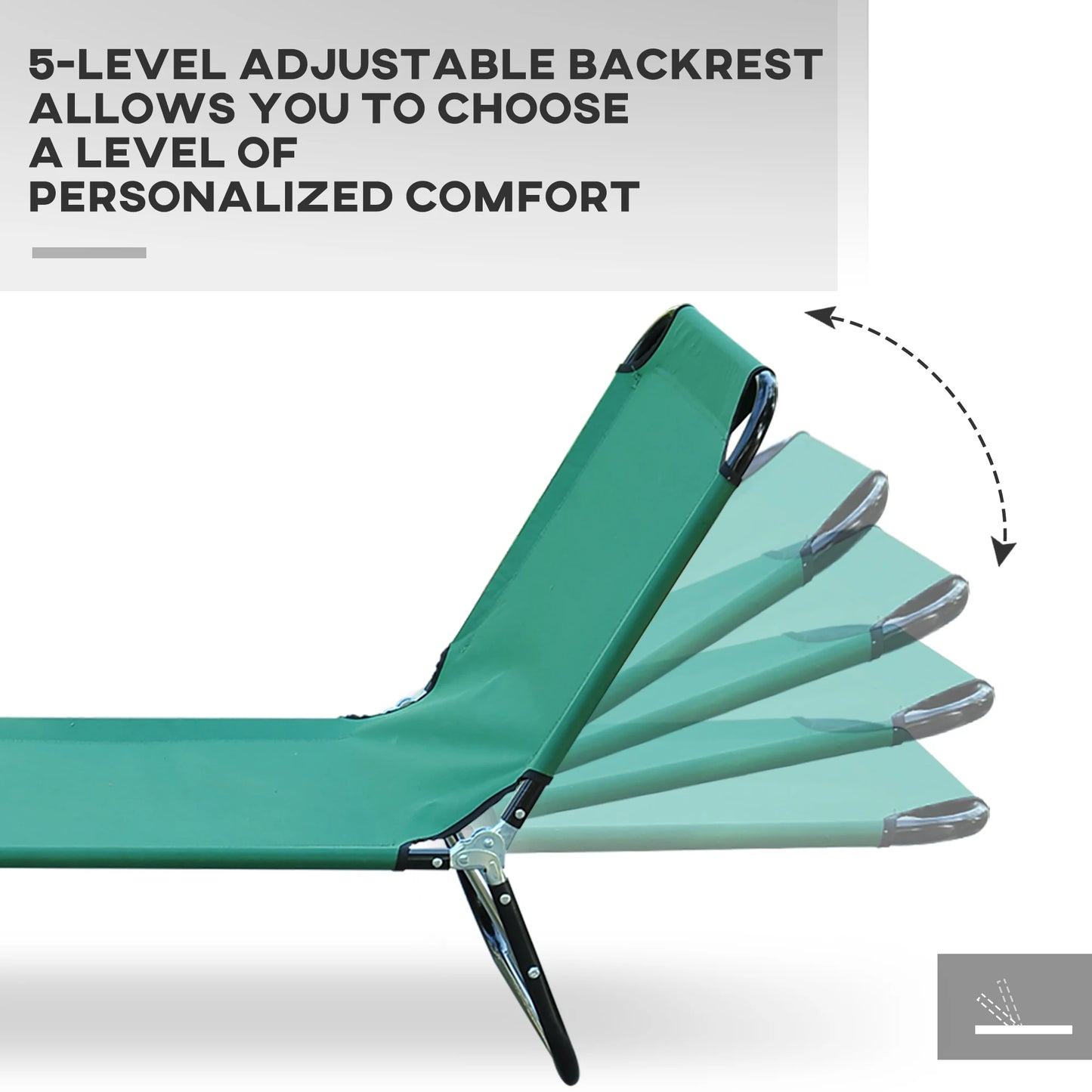 Patio Foldable Chaise Lounge Chair Outdoor Camping Cot Sun Recliner Beach Pool