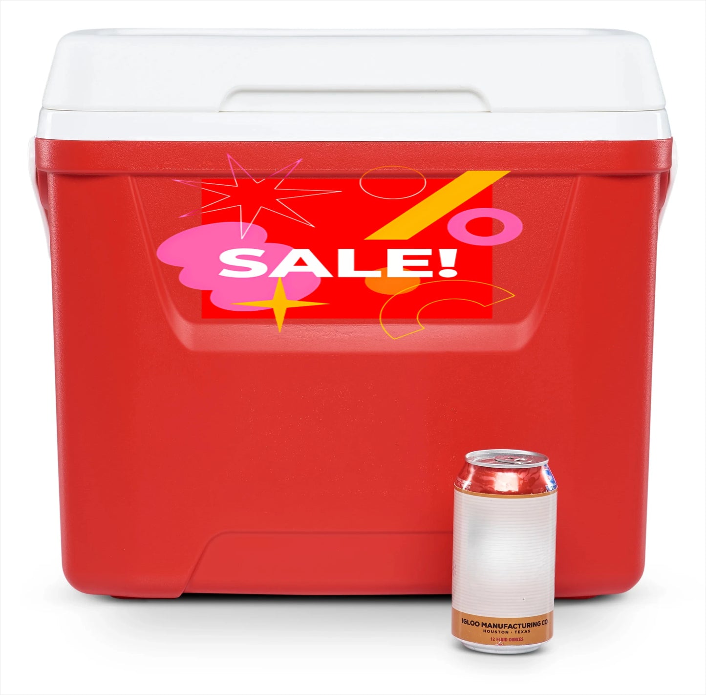 28 QT Outdoor Picnic Camping Cooler with Swing Away Handle for One Hand Carrying Ideal for Picnic Camping and Parties